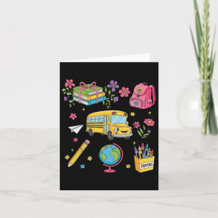 Carte Coquette Florale Premier Jour De Maternelle Jardin