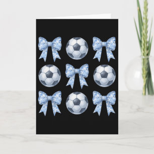 Carte Coquette Football Toile Arc-en-ciel Bleu Maman Foo