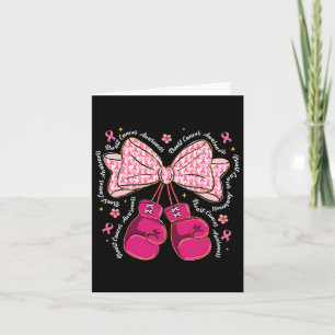 Carte Coquette Gants de boxe Pink Ribbon Cancer du sein 