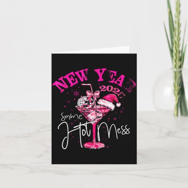 Carte Coquette New Year Same Hot Mess 2025 Funny New Yea (Devant)