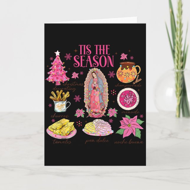 Carte Coquette Tis The Season Mexican Christmas Spanish  (Devant)