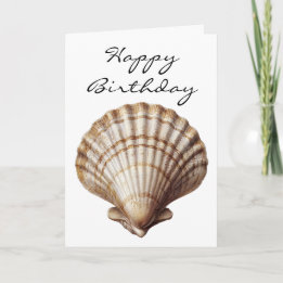 Carte Coquillage Joyeux Anniversaire