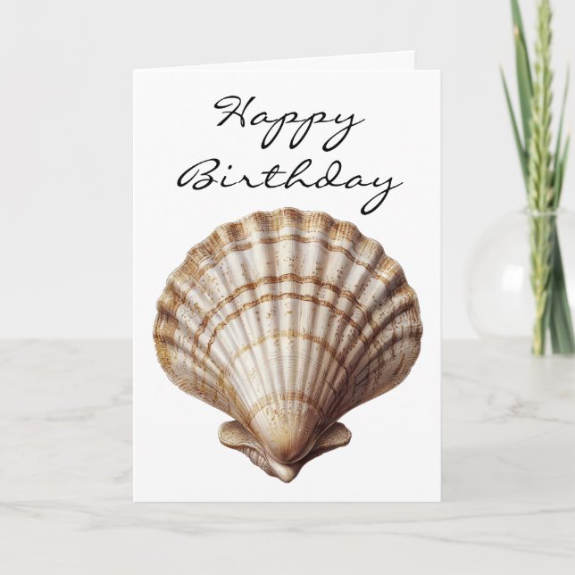 Carte Coquillage Joyeux Anniversaire (Devant)