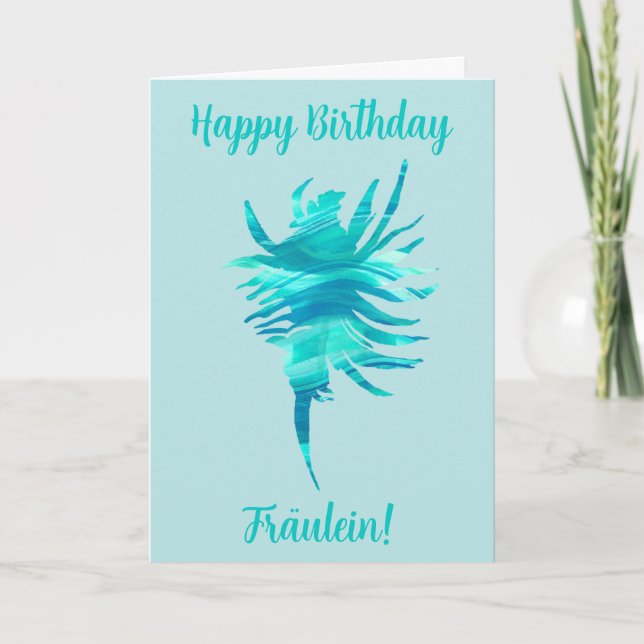 Carte coquillage silhouette bleu-aqua (Devant)