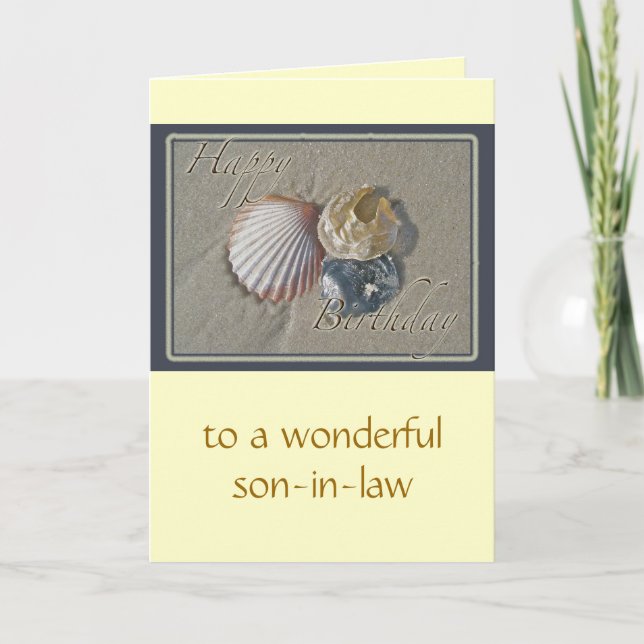 Carte Coquillages Joyeux Anniversaire Coordonner les art (Devant)