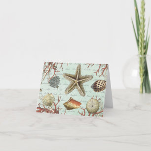 Carte Coquillages vintages...carte de note