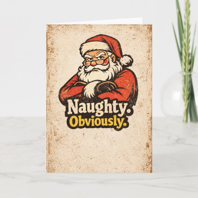 Carte Coquin. Évidemment - Noël Vintage (Devant)