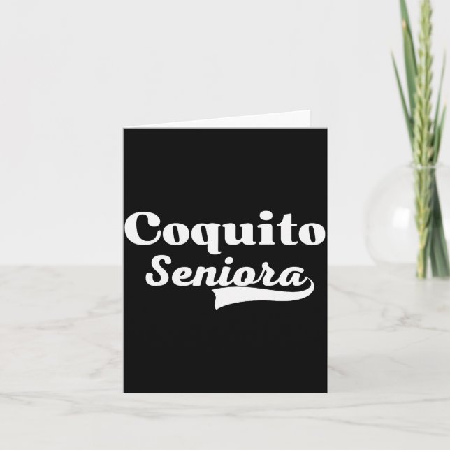Carte Coquito Seniora Latino Christmas Puerto Rican Drin (Devant)