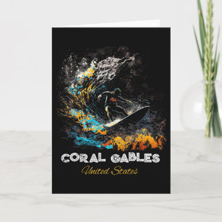 Carte Coral Gables États-Unis Surfing Planche de surf