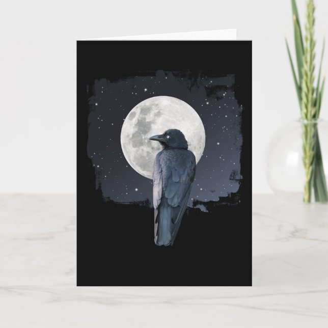 Carte Corbeau de la forêt Lune froide (Devant)