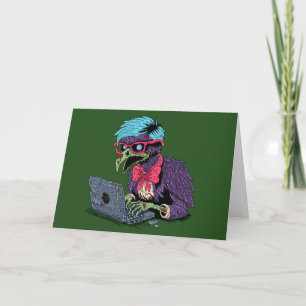 Carte Corbeau d'ordinateur zombie