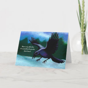 Carte Corbeau en hiver
