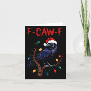 Carte Corbeau noir, mème de F-caw-f Oiseau noir avec cha