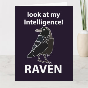 Carte Corbeau Regarde Mon Intelligence Corbeau