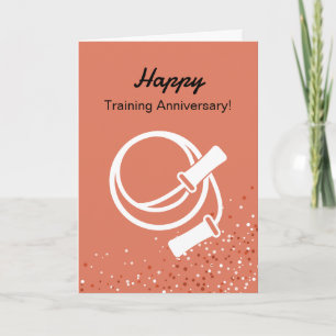 Carte Corde à Sauter Fitness Joyeux Entraînement Anniver