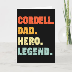 Carte Cordell Papa Héros Légende Nom Personnalisé F
