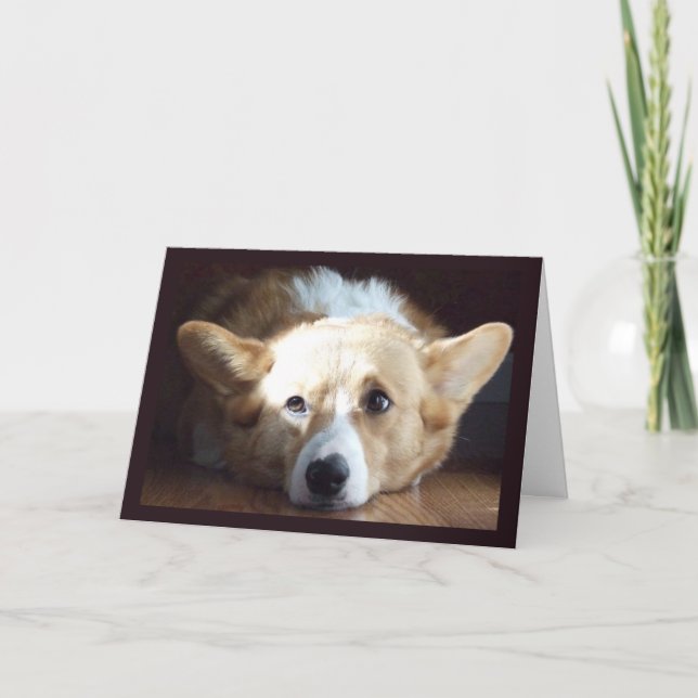 Carte Corgi Art Photographique (Devant)
