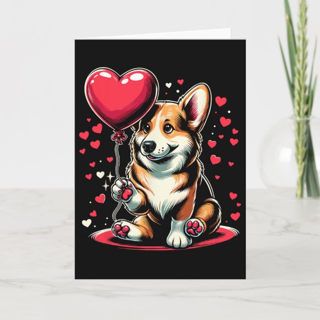 Carte Corgi Chien Saint-Valentin Propriétaire de Chien V (Devant)