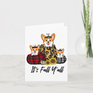Carte Corgi Dans Le Citrouille Leopard L'Automne Thanksg