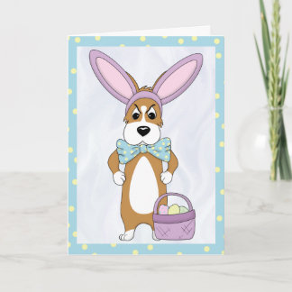 Carte Corgi de Pâques