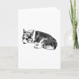Carte Corgi Dots, Vœux chaleureux