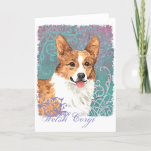 Carte Corgi élégant de Gallois de Pembroke