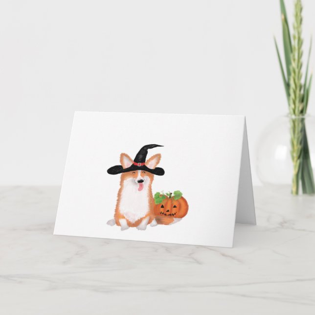 Carte Corgi Halloween (Devant)