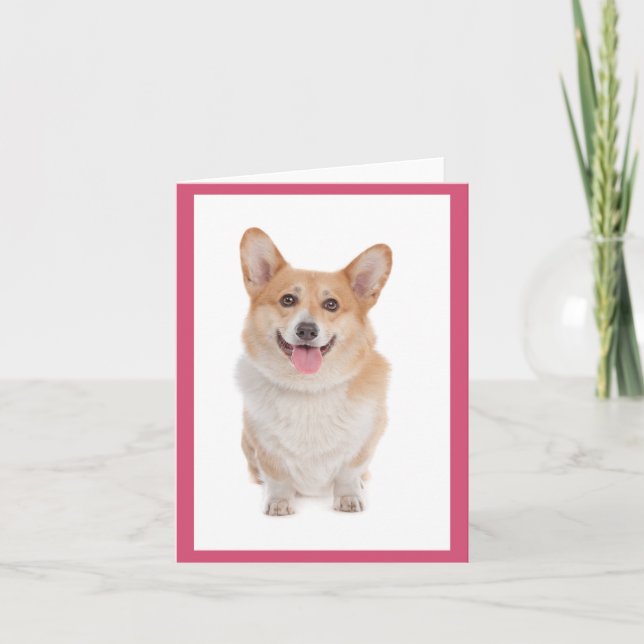 Carte Corgi ( Pembroke ) Puppy Dog Blank Note Card (Devant)