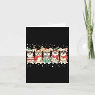 Carte Corgi Père Noël Lumières de Noël Pj Amoureux des C
