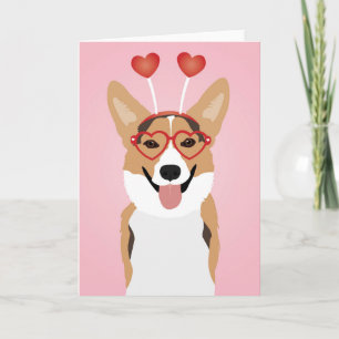 Carte Corgi Saint-Valentin