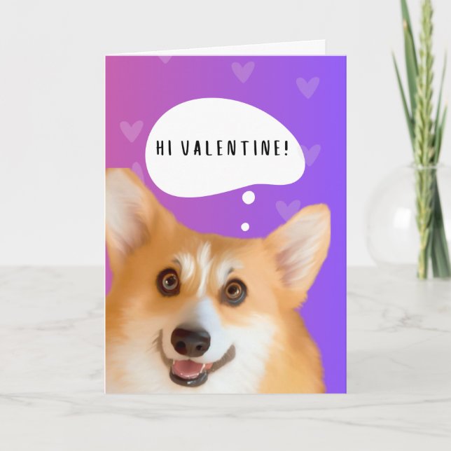 Carte Corgi Valentine's Day (Devant)