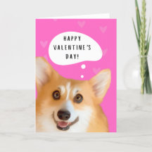 Corgi Valentine's Day Card rose
