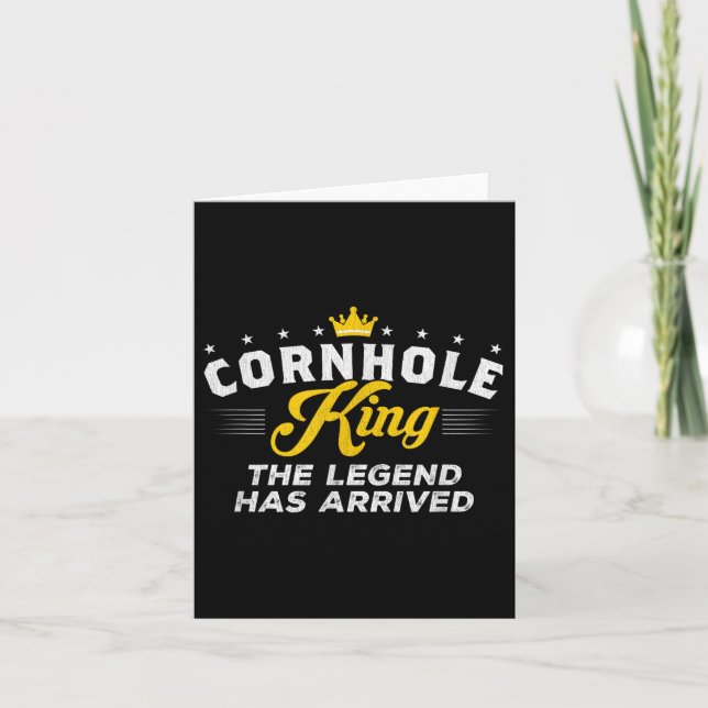 Carte Cornhole King La Légende Est Arrivé Cornhole Cadea (Devant)