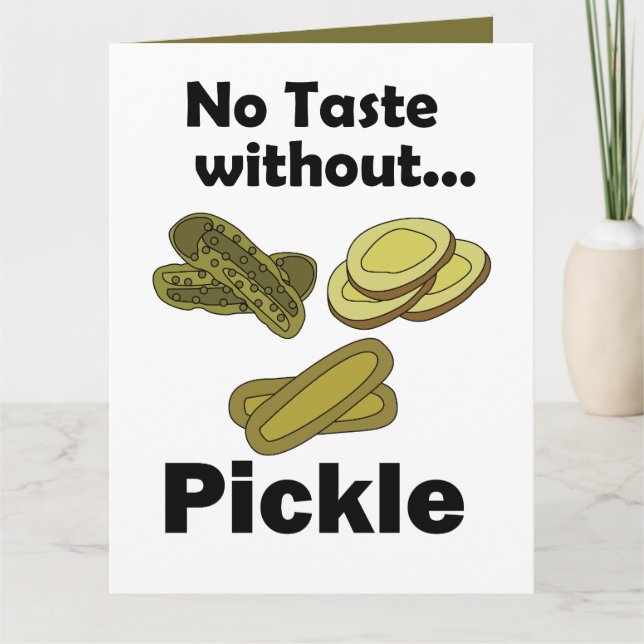 Carte Cornichons Sans Pickle Pas de Goût  (Devant)