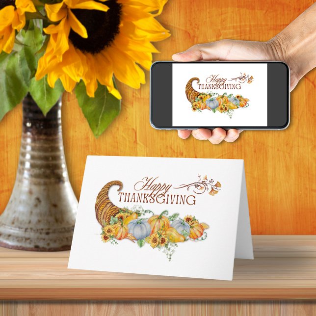 Carte Cornucopia de la fête de Thanksgiving  (Créateur téléchargé)