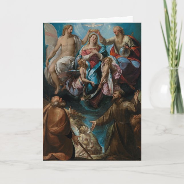 Carte Coronation Vierge Marie St. Joseph Francis (Devant)