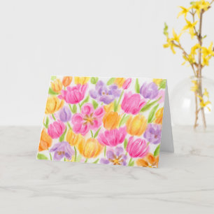 Carte Coronavirus Pâques Lumineuses Et Belles Tulipes