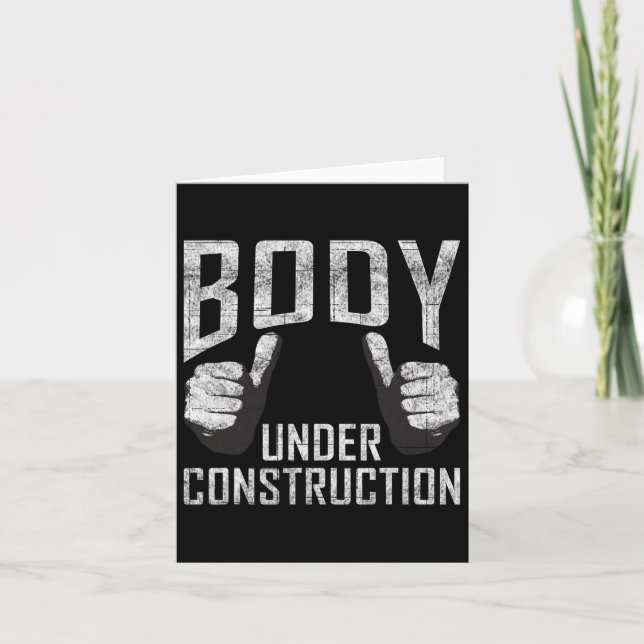 Carte Corps En Construction Gymnase Exercice Bodybuildin (Devant)