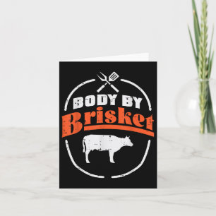 Carte Corps Par Brisket Drôle Barbecue Viande Grill Homm