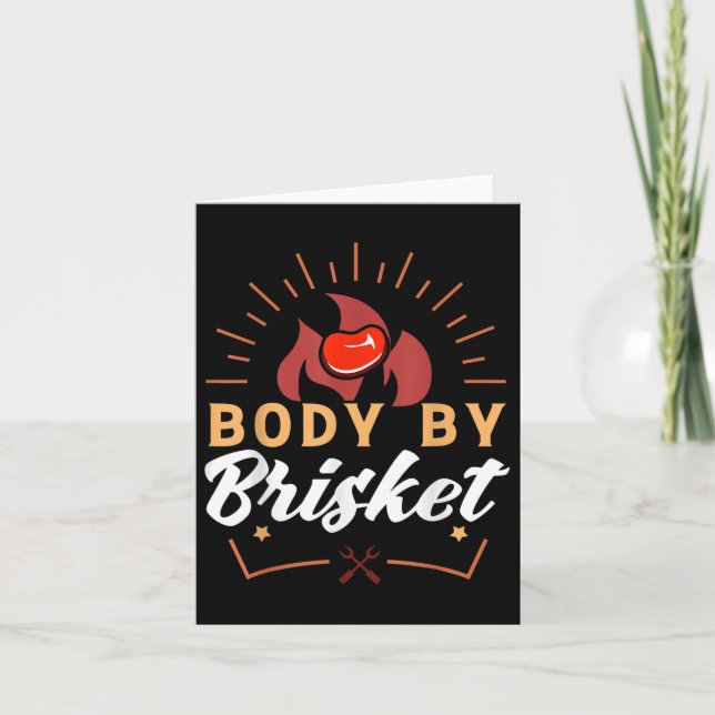 Carte Corps Par Brisket Funny Bbq Smoker Barbecue Cadeau (Devant)