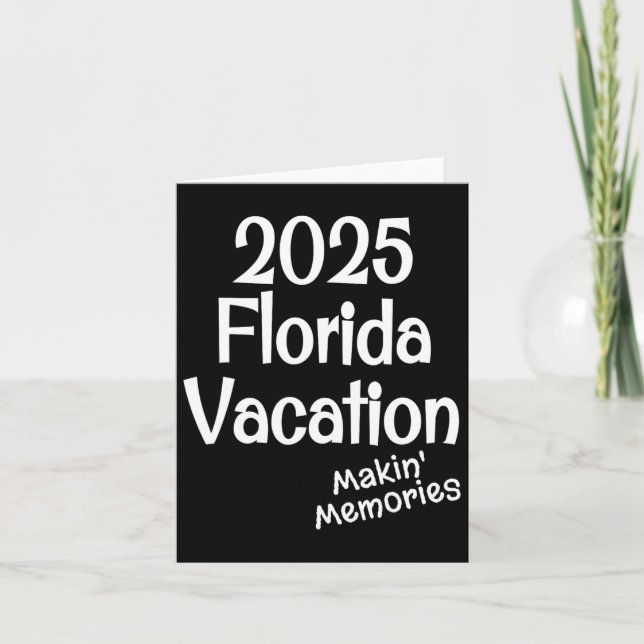 Carte Correspondance 2025 Vacances familiales en Floride (Devant)