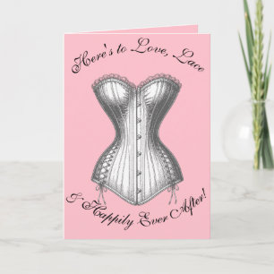Carte Corset Vintage Mariage Mode Art