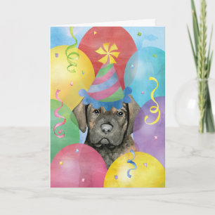 Carte Corso Anniversaire Balloons Cane