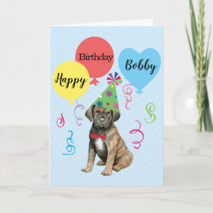 Carte Corso Cane Balloons Anniversaire
