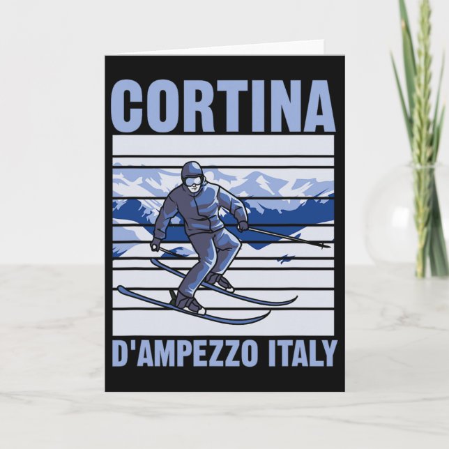 Carte Cortina D'ampezzo Italie Ski  (Devant)