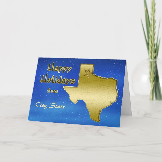 Carte Cosmic Blue Sky Texas personnalisée (Devant)
