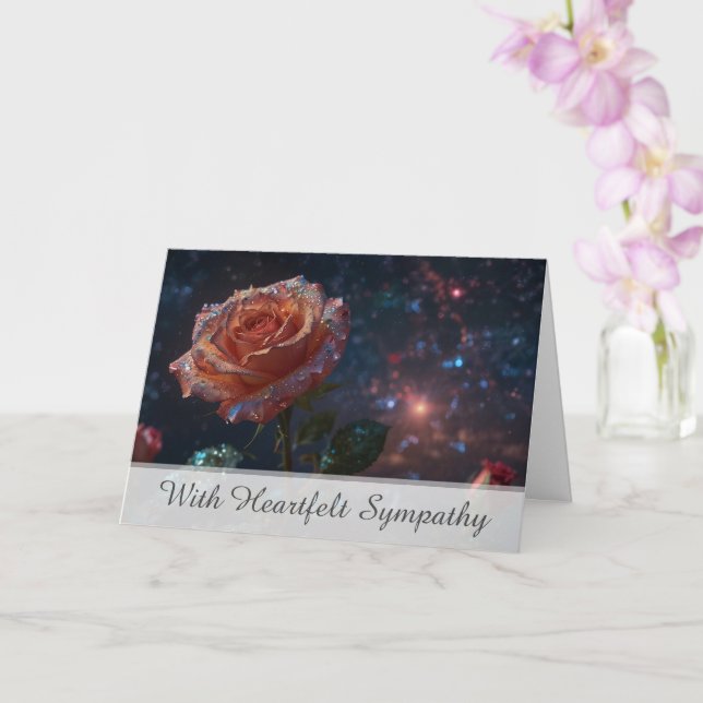 Carte *~* Cosmos Rose TV2 Sympathy Love Light Card (Orchidée)