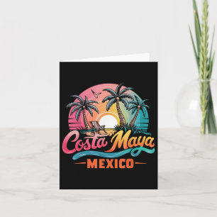 Carte Costa Maya Mexico Tropical Sunset Beach Souvenir V