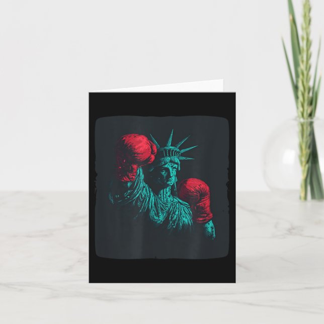 Carte Costume Awesome Liberty Avec Gants De Boxe  (Devant)
