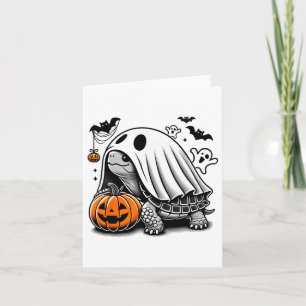 Carte Costume Citrouille Halloween Tortue Fantôme Terrap
